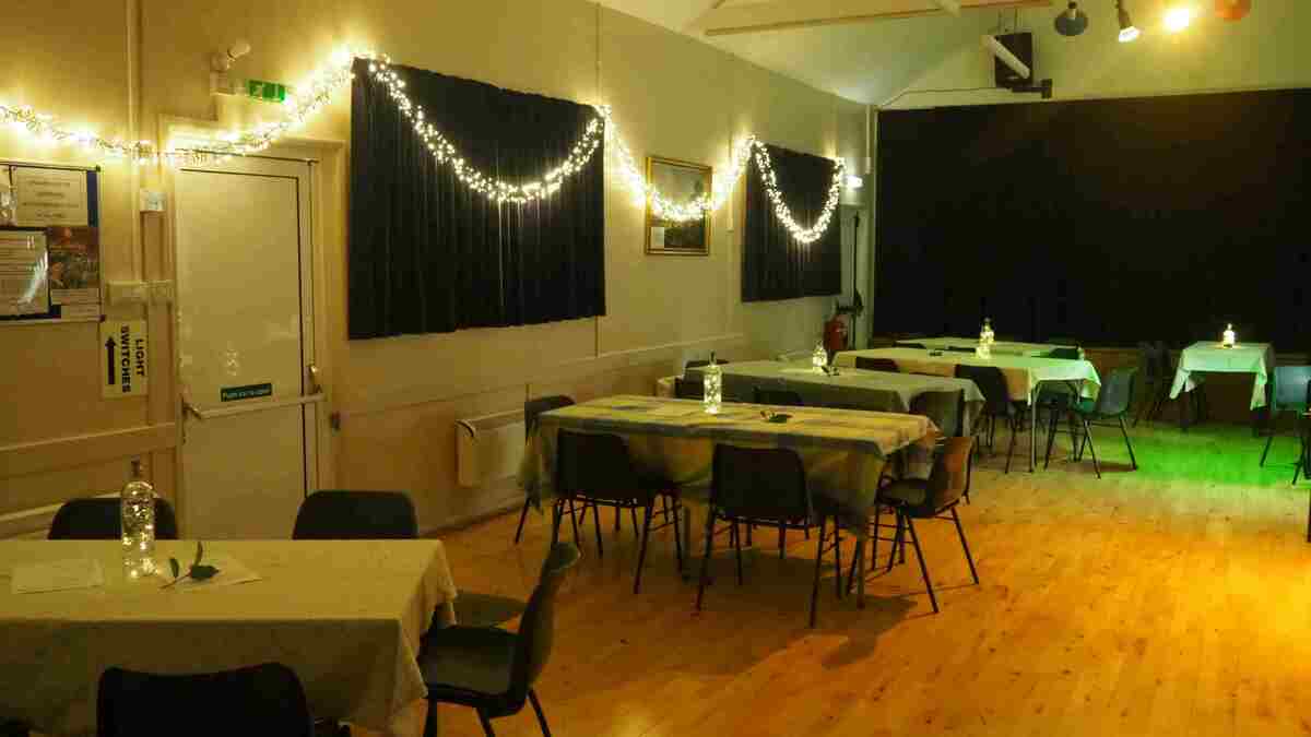Main Hall decorated for an event